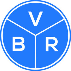 VBR letter logo design on white background. VBR  creative circle letter logo concept. VBR letter design.