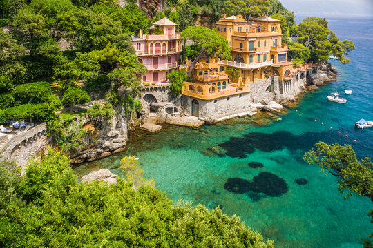Colorful villas in the harbour