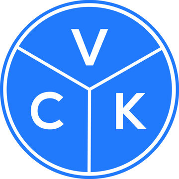 VCK letter logo design on white background. VCK  creative circle letter logo concept. VCK letter design.