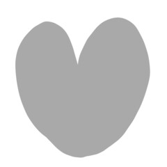 グレーのハート