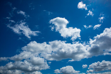 Obraz na płótnie Canvas blue sky with clouds, cloudy skyscape background photo