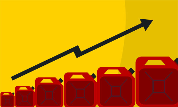 ilustrasi ikon vektor kenaikan harga bensin