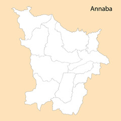 High Quality map of Annaba is a province of Algeria
