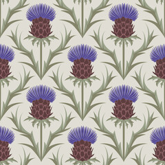 Plume thistle geometric pattern