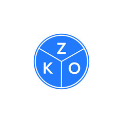 ZKO letter logo design on white background. ZKO  creative circle letter logo concept. ZKO letter design.
