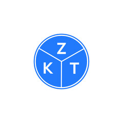 ZKT letter logo design on white background. ZKT  creative circle letter logo concept. ZKT letter design.
