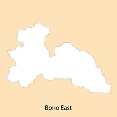 High Quality map of Bono East is a region of Ghana