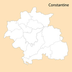High Quality map of Constantine is a province of Algeria