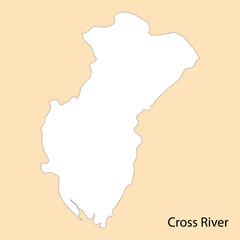 High Quality map of Cross River is a region of Nigeria