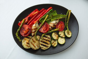 Grilled vegetables in a restaurant in Valencia,Spain,Europe
