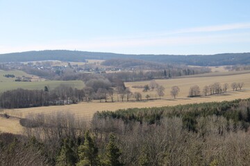 Naklejka premium View from Lookout tower Vysoká, Tachov, Czech Republic