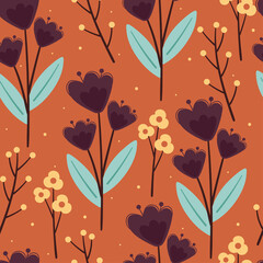 flower seamless pattern for fabric print, textile, gift wrap paper. spring wallpaper