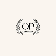 OP Beauty vector initial logo art  handwriting logo of initial signature, wedding, fashion, jewelry, boutique, floral