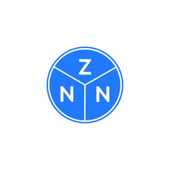 ZNN letter logo design on white background. ZNN  creative circle letter logo concept. ZNN letter design.