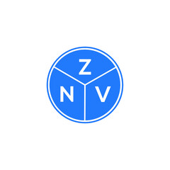 ZNV letter logo design on white background. ZNV  creative circle letter logo concept. ZNV letter design.