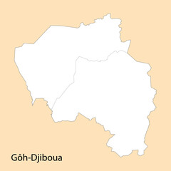 High Quality map of Goh-Djiboua is a region of Ivory Coast