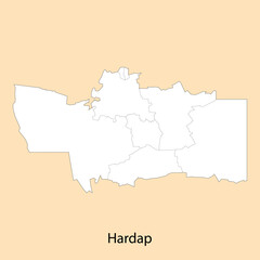 Fototapeta na wymiar High Quality map of Hardap is a region of Namibia