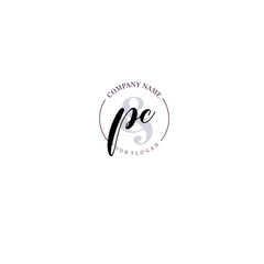 PC Initial letter handwriting and signature logo. Beauty vector initial logo .Fashion  boutique  floral and botanical