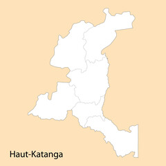 High Quality map of Haut-Katanga is a region of DR Congo