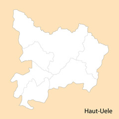 High Quality map of Haut-Uele is a region of DR Congo
