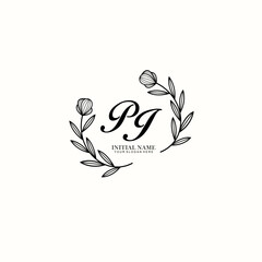 PI Initial letter handwriting and signature logo. Beauty vector initial logo .Fashion  boutique  floral and botanical