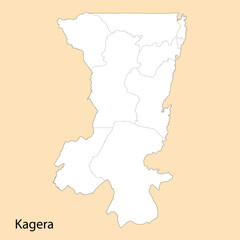 High Quality map of Kagera is a region of Tanzania