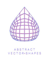 Geometric shape for design. Wireframe illustration. Molecular grid. 3d technology style. Vector illustration. Futuristic connection structure for chemistry and science.