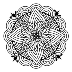 Flower Decorative Mandala pattern for Coloring book