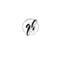 QB Initial letter handwriting and signature logo. Beauty vector initial logo .Fashion  boutique  floral and botanical