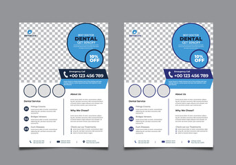 Dental Medical Flyer Template Design.