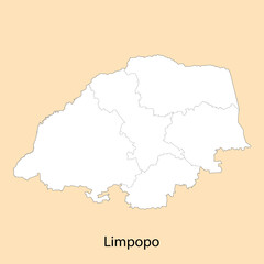 High Quality map of Limpopo is a region of South Africa