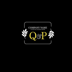 QP Beauty vector initial logo art  handwriting logo of initial signature, wedding, fashion, jewelry, boutique, floral