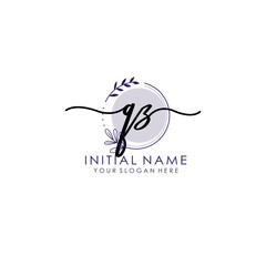 QZ Luxury initial handwriting logo with flower template, logo for beauty, fashion, wedding, photography