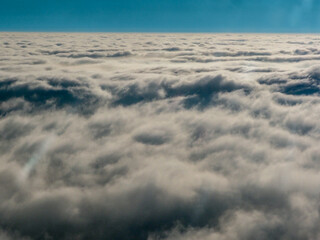Fototapeta na wymiar vue aérienne de nuages à Fontenay-saint-Père dans les Yvelines en France
