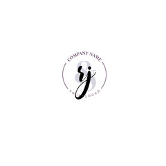 RJ Initial letter handwriting and signature logo. Beauty vector initial logo .Fashion  boutique  floral and botanical