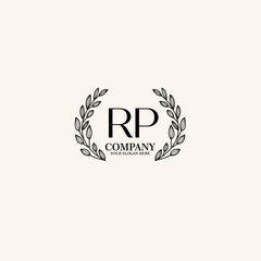 RP Beauty vector initial logo art  handwriting logo of initial signature, wedding, fashion, jewelry, boutique, floral