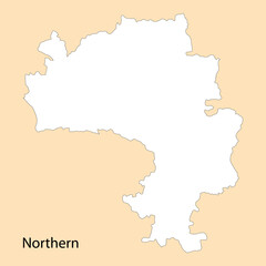 High Quality map of Northern is a region of Ghana