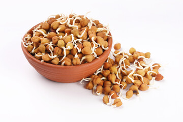 Sprouted Kala Chana or Black or brown Chickpeas - it's a vegan substitute for rich protein