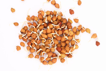 Sprouted Kala Chana or Black or brown Chickpeas - it's a vegan substitute for rich protein