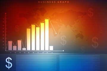 Fototapeta premium 2d rendering Stock market online business concept 