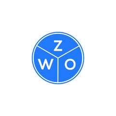 ZWO letter logo design on white background. ZWO  creative circle letter logo concept. ZWO letter design.
