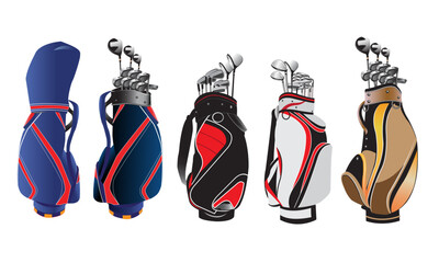 bags and golf clubs