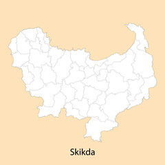 High Quality map of Skikda is a province of Algeria