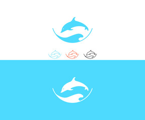 Obraz premium Dolphin Logo 