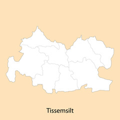 High Quality map of Tissemsilt is a province of Algeria