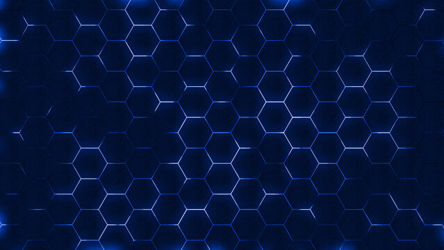 Abstract hexagonal technology background