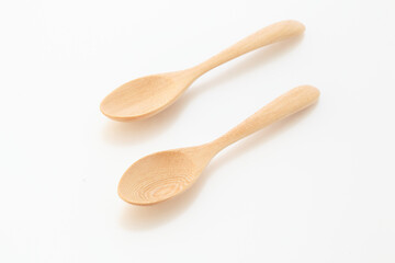 eating, bamboo, smooth, clean, culinary, brown, single, cutout, national, compostable, above, kitchen utensil, overhead, top view, tableware, white background, object, spoon, wooden, isolated, wooden 