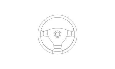 Steering line art vector.  Line Drawing Steering Wheel Illustrations and Vectors. Steering wheel.