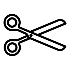 Scissors Tool Flat Icon Isolated On White Background