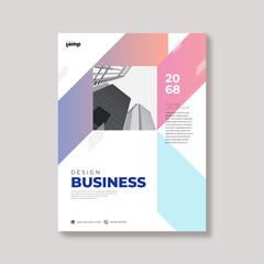 Business report design book template layout